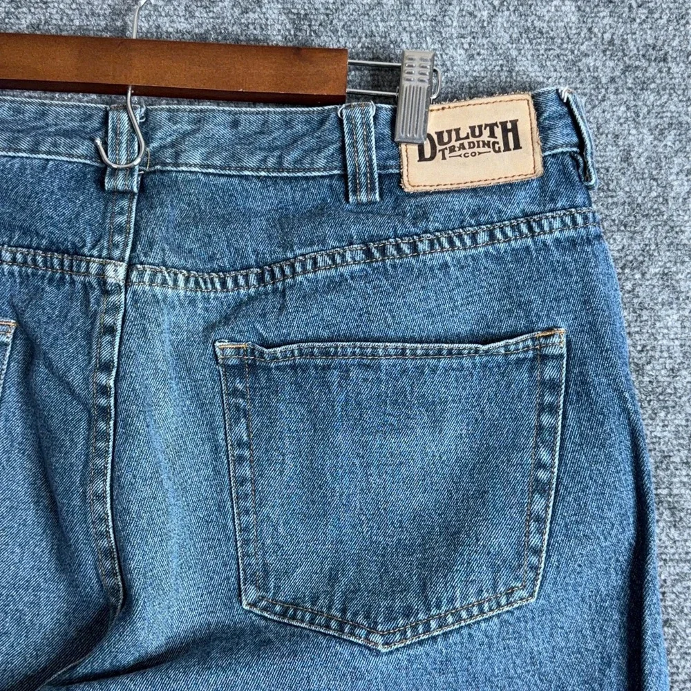 Duluth Trading Flex Ballroom Jeans Mens 40x30 Blue Relaxed Fit Straight Denim